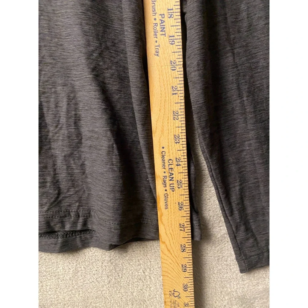 LEG3ND Quarter Zip Pullover Men's XL Black Space Dye Long Sleeve Athletic NWT